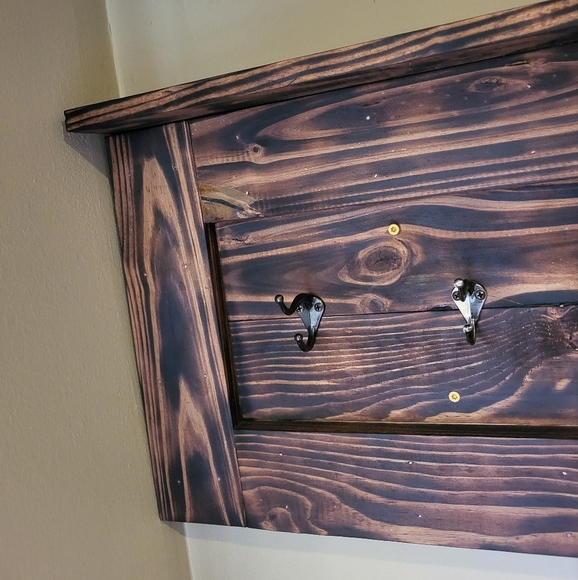 Handmade Wood Coat Rack - Picture 3 of 7